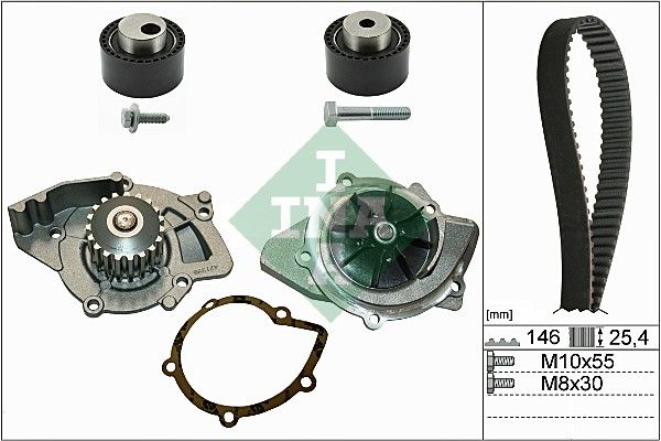 WILMINK GROUP Vesipumppu + jakohihnasarja WG1251480